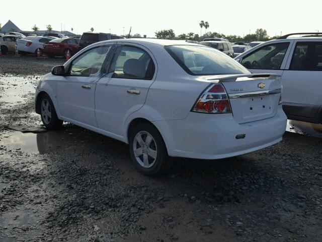 KL1TG56E59B355960 - 2009 CHEVROLET AVEO LT WHITE photo 3