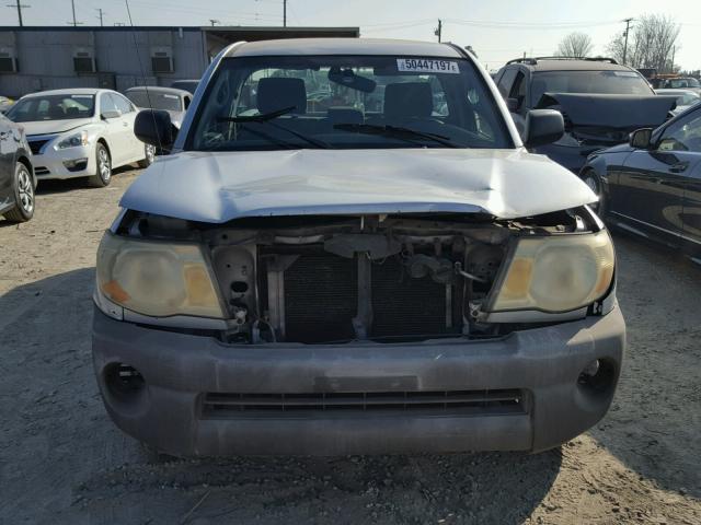 5TENX22N17Z383415 - 2007 TOYOTA TACOMA SILVER photo 9