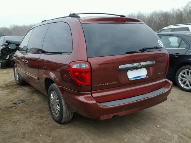 2A4GP54L87R152405 - 2007 CHRYSLER TOWN & COU MAROON photo 3