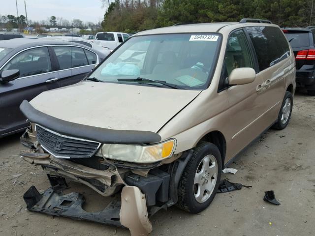 2HKRL18691H558270 - 2001 HONDA ODYSSEY EX GOLD photo 2