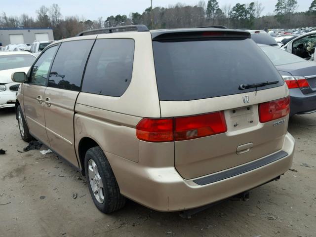 2HKRL18691H558270 - 2001 HONDA ODYSSEY EX GOLD photo 3