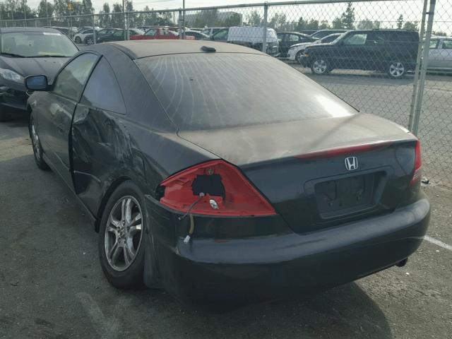 1HGCM727X6A006168 - 2006 HONDA ACCORD EX BLACK photo 3