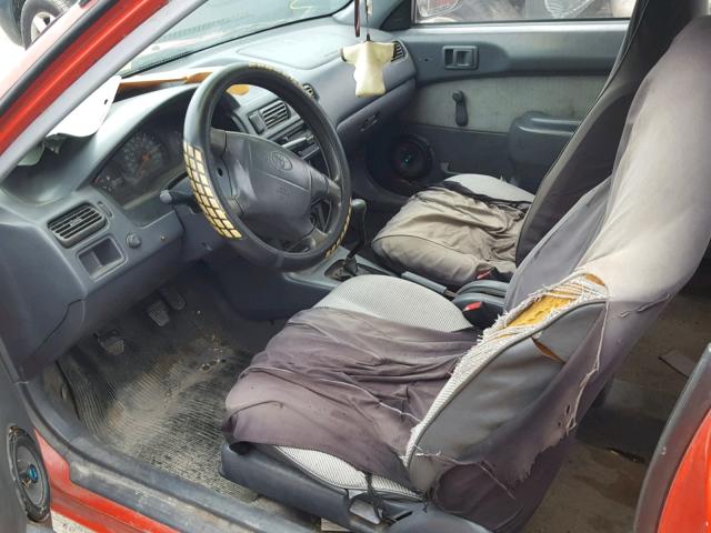 JT2EL55D9S0067620 - 1995 TOYOTA TERCEL STD RED photo 10