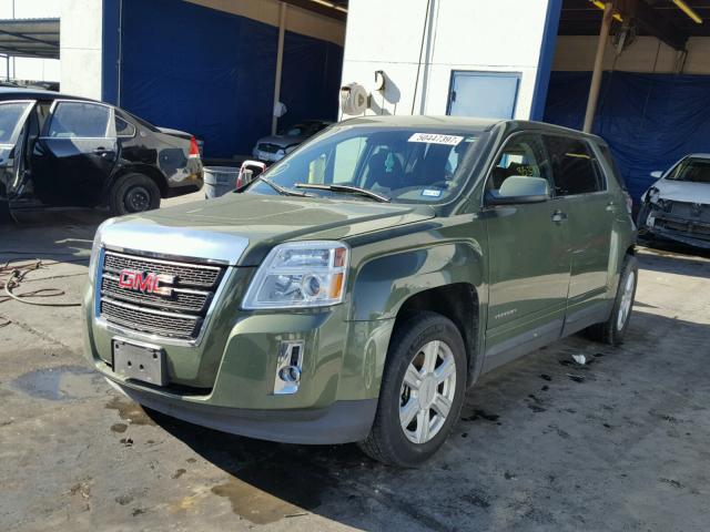 2GKALMEK1F6269433 - 2015 GMC TERRAIN SL GREEN photo 2