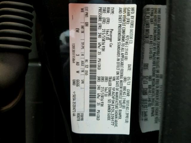 1FADP3K21DL339177 - 2013 FORD FOCUS SE GRAY photo 10