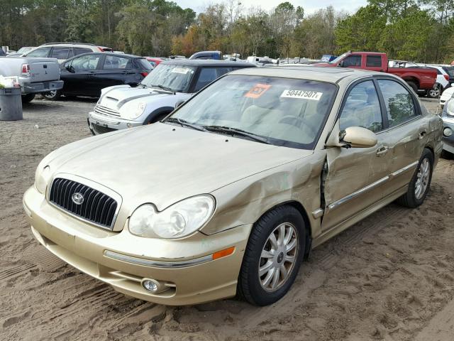 KMHWF35H53A874301 - 2003 HYUNDAI SONATA GLS GOLD photo 2