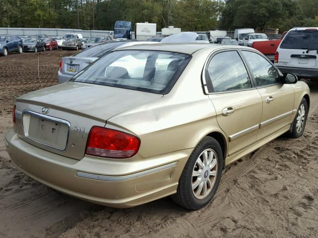 KMHWF35H53A874301 - 2003 HYUNDAI SONATA GLS GOLD photo 4