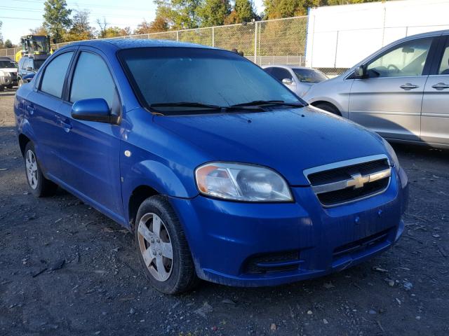 KL1TD56617B058814 - 2007 CHEVROLET AVEO BASE Niebieski zdjęcie 1