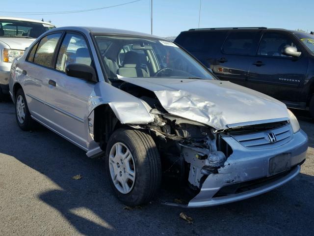 1HGES16511L034751 - 2001 HONDA CIVIC LX SILVER photo 1