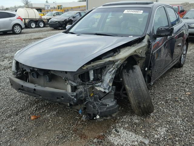 1HGCP2F82BA092356 - 2011 HONDA ACCORD EXL GRAY photo 2