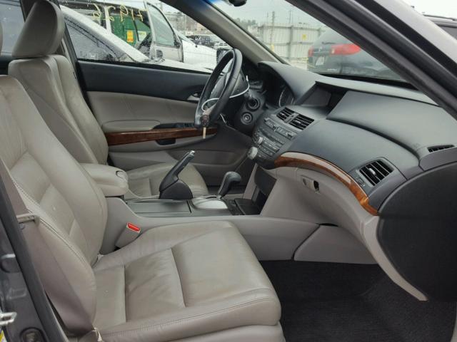 1HGCP2F82BA092356 - 2011 HONDA ACCORD EXL GRAY photo 5