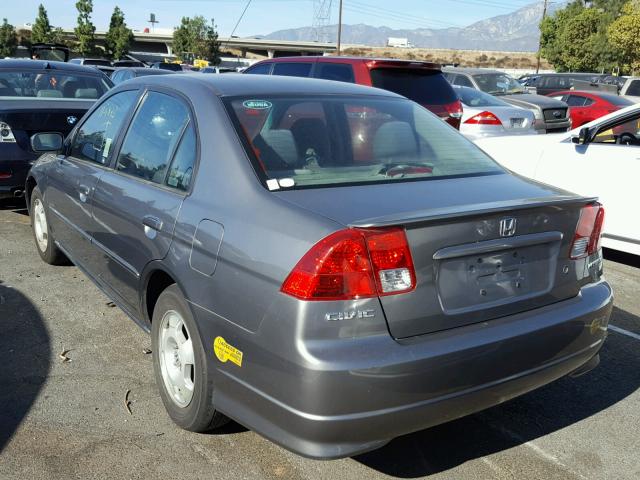 JHMES966X5S015339 - 2005 HONDA CIVIC HYBR CHARCOAL photo 3