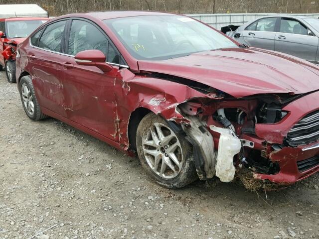 1FA6P0H77E5392904 - 2014 FORD FUSION SE RED photo 9