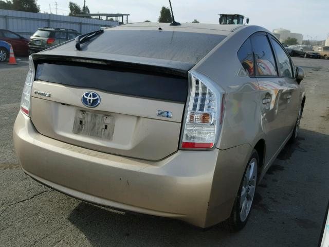 JTDKN3DU3A1232628 - 2010 TOYOTA PRIUS GOLD photo 4