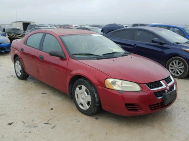 1B3EL36T74N165943 - 2004 DODGE STRATUS SE RED photo 1