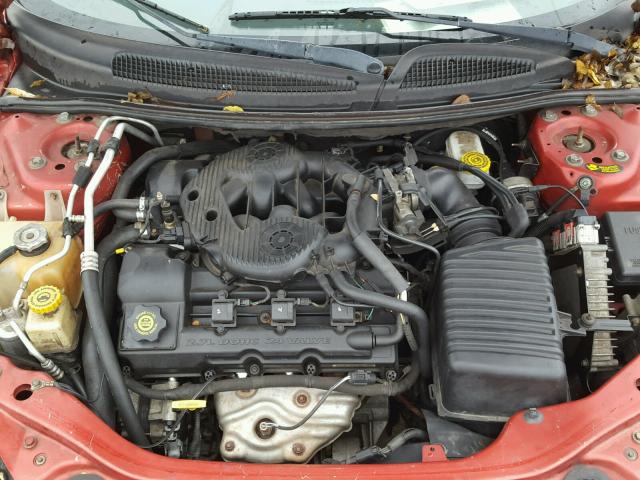 1B3EL36T74N165943 - 2004 DODGE STRATUS SE RED photo 7