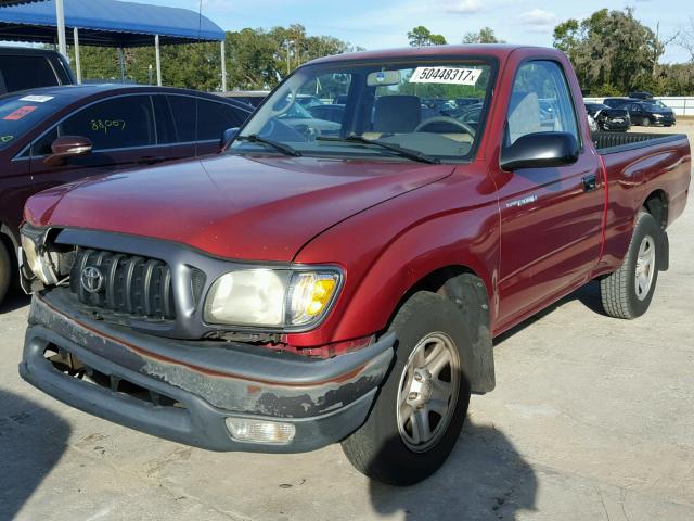 5TENL42N12Z124522 - 2002 TOYOTA TACOMA RED photo 2