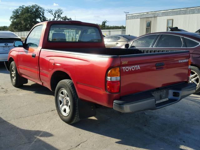 5TENL42N12Z124522 - 2002 TOYOTA TACOMA RED photo 3