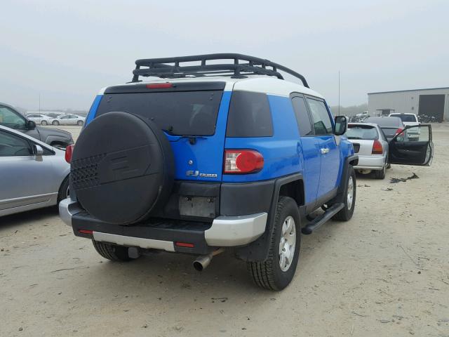 JTEZU11F270012029 - 2007 TOYOTA FJ CRUISER BLUE photo 4