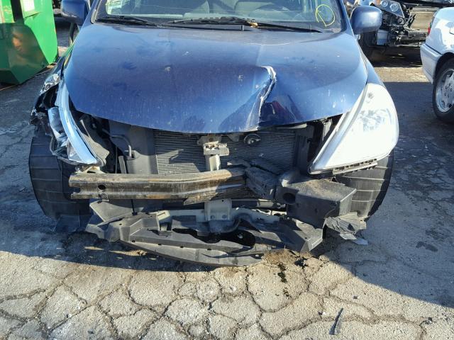 3N1BC1CP0CK279576 - 2012 NISSAN VERSA S BLUE photo 9