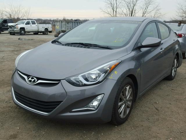 5NPDH4AE1EH460421 - 2014 HYUNDAI ELANTRA SE GRAY photo 2