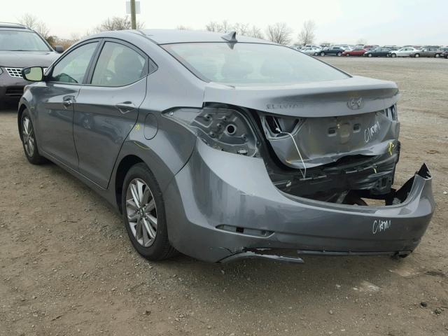 5NPDH4AE1EH460421 - 2014 HYUNDAI ELANTRA SE GRAY photo 3