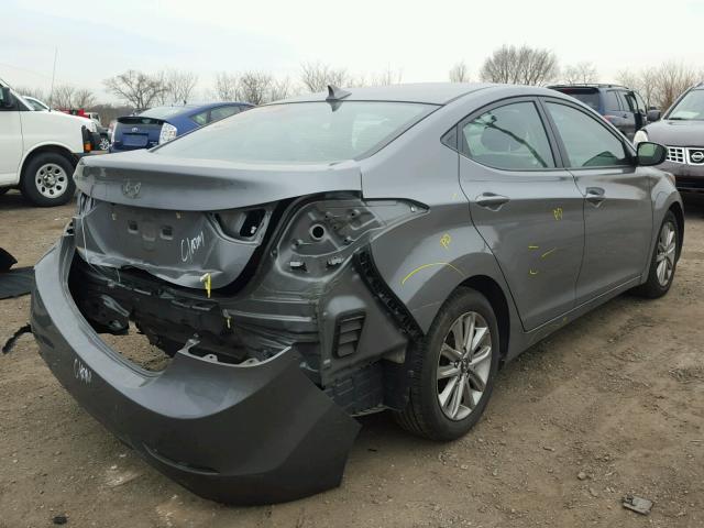 5NPDH4AE1EH460421 - 2014 HYUNDAI ELANTRA SE GRAY photo 4