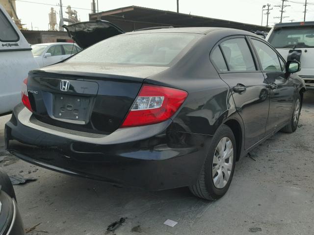 19XFB2F59CE366201 - 2012 HONDA CIVIC LX BLACK photo 4