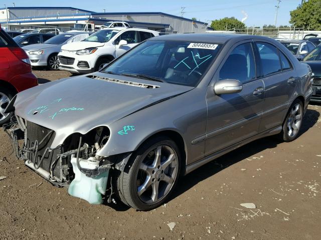 WDBRF52H87A946677 - 2007 MERCEDES-BENZ C 230 SILVER photo 2