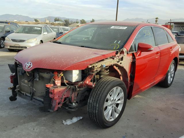 4T3ZA3BB3DU080349 - 2013 TOYOTA VENZA LE RED photo 2