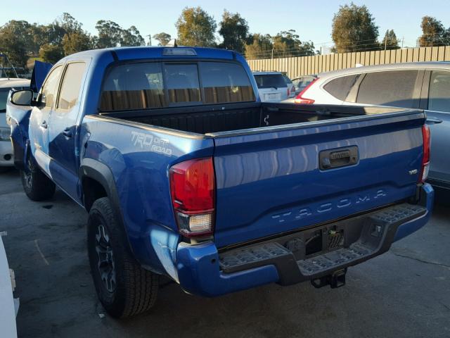 3TMAZ5CN5GM017186 - 2016 TOYOTA TACOMA DOU BLUE photo 3