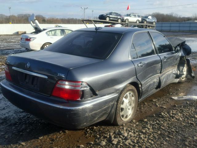 JH4KA96634C001619 - 2004 ACURA 3.5RL GRAY photo 4