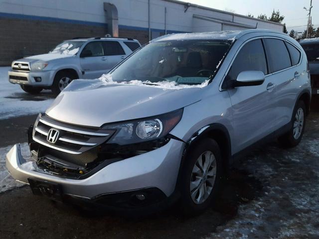 5J6RM4H7XEL053650 - 2014 HONDA CR-V EXL SILVER photo 2