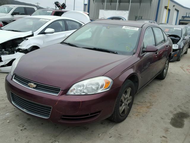 2G1WB55K379176755 - 2007 CHEVROLET IMPALA LS MAROON photo 2