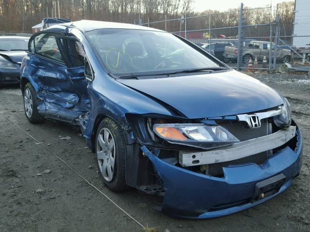 1HGFA16557L056249 - 2007 HONDA CIVIC LX BLUE photo 1