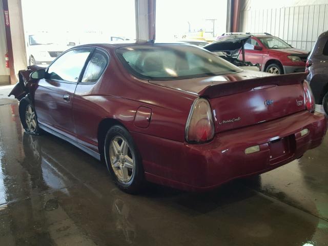 2G1WW12E659171736 - 2005 CHEVROLET MONTE CARL 栗色 照片 3