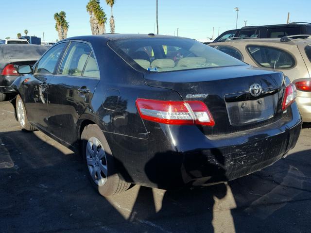 4T1BF3EK6AU526433 - 2010 TOYOTA CAMRY BASE BLACK photo 3