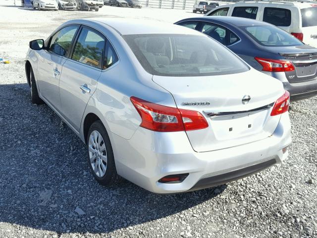 3N1AB7AP6GY236254 - 2016 NISSAN SENTRA S SILVER photo 3