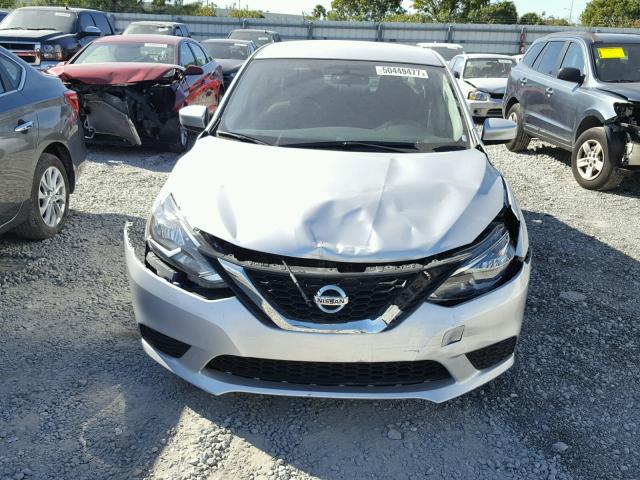 3N1AB7AP6GY236254 - 2016 NISSAN SENTRA S SILVER photo 9