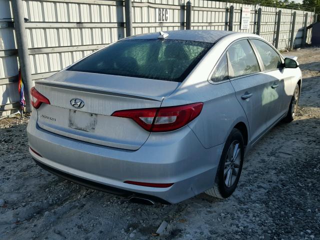 5NPE24AF8GH352914 - 2016 HYUNDAI SONATA SE SILVER photo 4