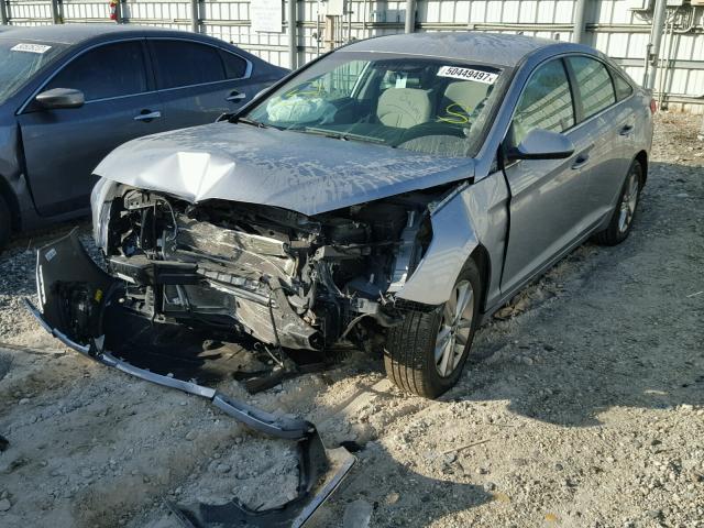 5NPE24AF2HH514795 - 2017 HYUNDAI SONATA SE GRAY photo 2