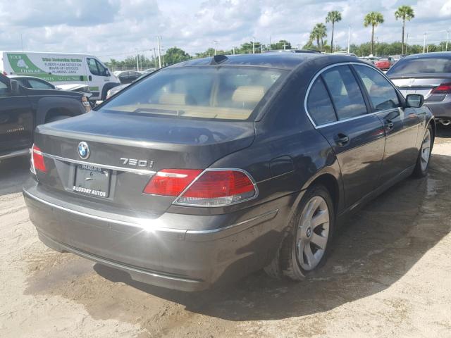 WBAHL83596DT03180 - 2006 BMW 750 I GRAY photo 4