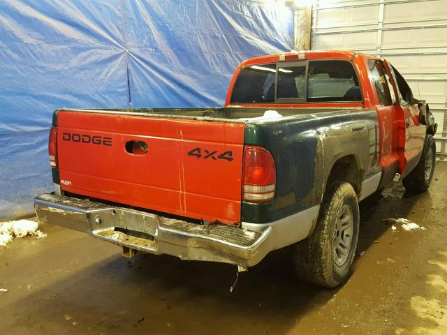 1B7GG22Y8XS202852 - 1999 DODGE DAKOTA RED photo 4