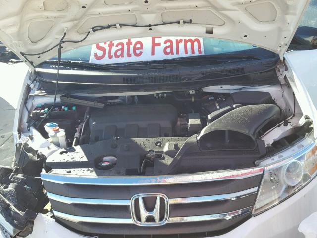 5FNRL5H60BB099573 - 2011 HONDA ODYSSEY EX WHITE photo 7