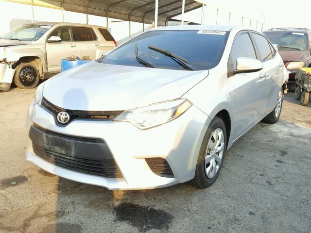 5YFBURHE6EP089037 - 2014 TOYOTA COROLLA L SILVER photo 2