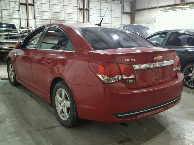 1G1PF5SCXC7406275 - 2012 CHEVROLET CRUZE LT RED photo 3