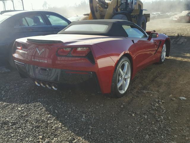 1G1YD3D77E5118582 - 2014 CHEVROLET CORVETTE S RED photo 4