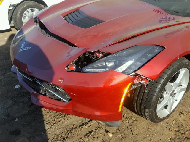 1G1YD3D77E5118582 - 2014 CHEVROLET CORVETTE S RED photo 9