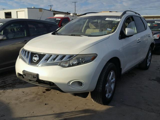 JN8AZ18W49W137885 - 2009 NISSAN MURANO S WHITE photo 2