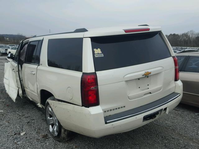 1GNSKKKCXFR128683 - 2015 CHEVROLET SUBURBAN K WHITE photo 3